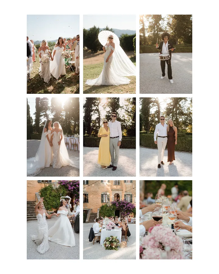 Example nine image 4x5 Instagram carousel card from Handoff Post Builder
